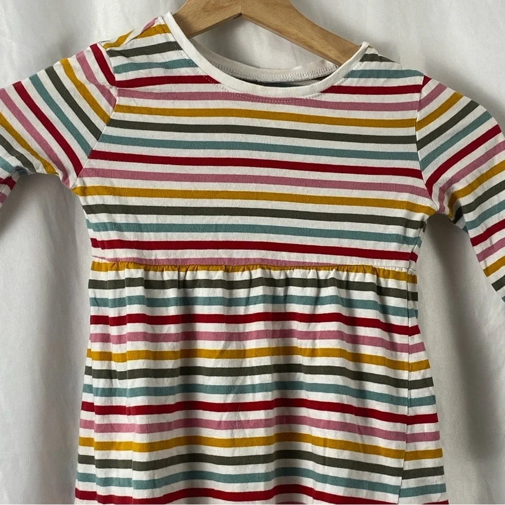 Old Navy Toddler Girl Colorful Striped Long Sleeve Dress Size 4T